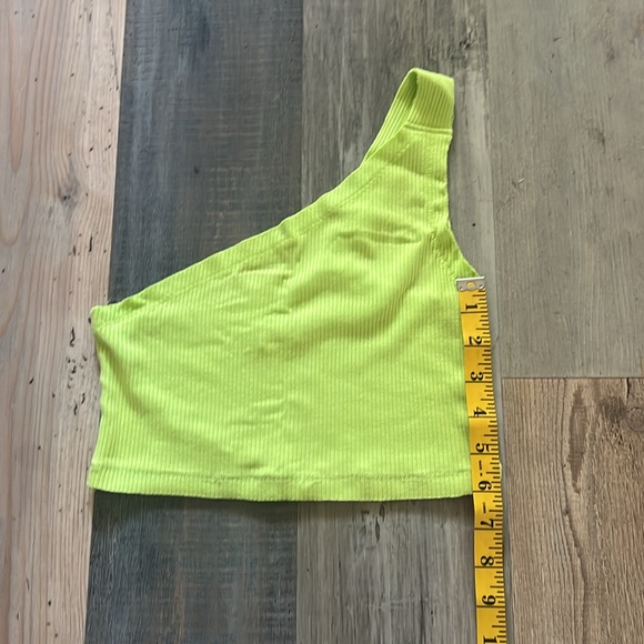 EUC π NEON GREEN π Urban Outfitters ONE STRAP TANK TOP Size: Small (S) - Picture 8 of 13